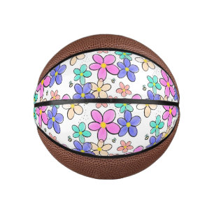 Mini Ballon De Basket fleurs arc-en-ciel colorées lumineuses abeilles bo