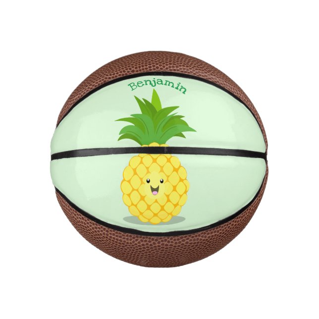 Mini Ballon De Basket Illustration d'ananas mignon (Devant)