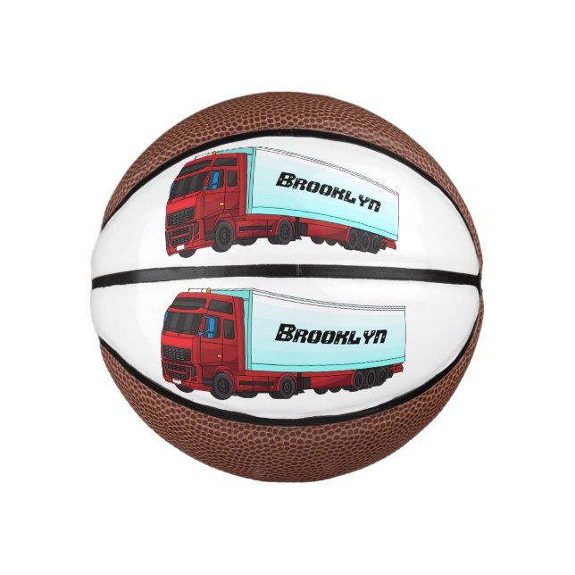 Mini Ballon De Basket Illustration de camion roumain (Devant)