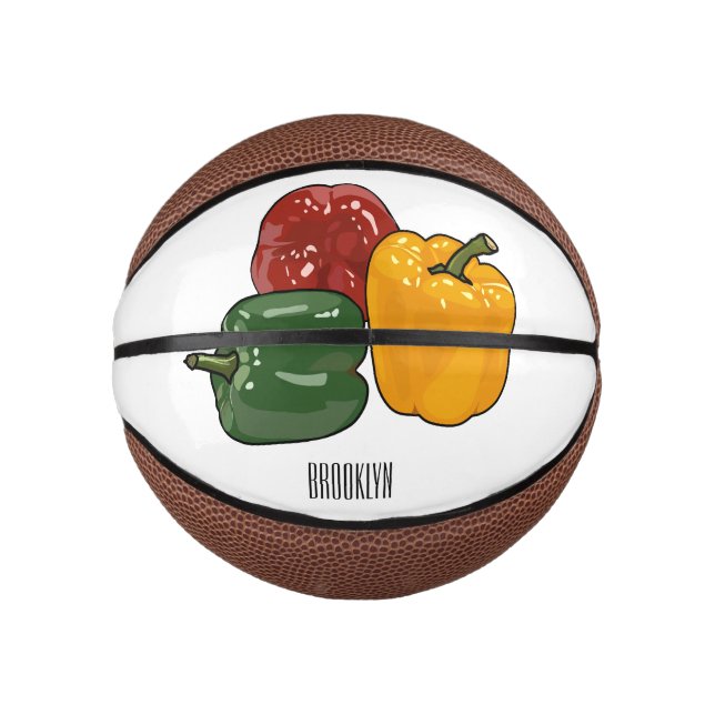 Mini Ballon De Basket Illustration de dessin de Capsicum (Devant)