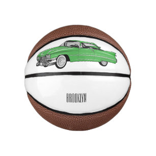 Mini Ballon De Basket Illustration de dessin de voiture classique 1959