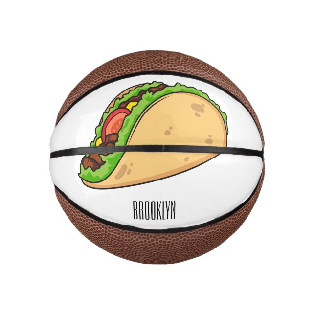 Mini Ballon De Basket Illustration de dessin sur Taco (Devant)