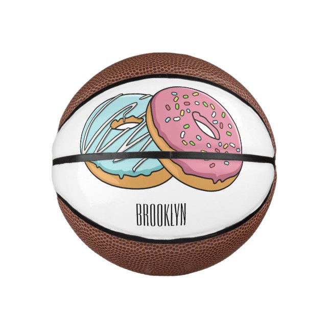 Mini Ballon De Basket Illustration de Donut (Devant)