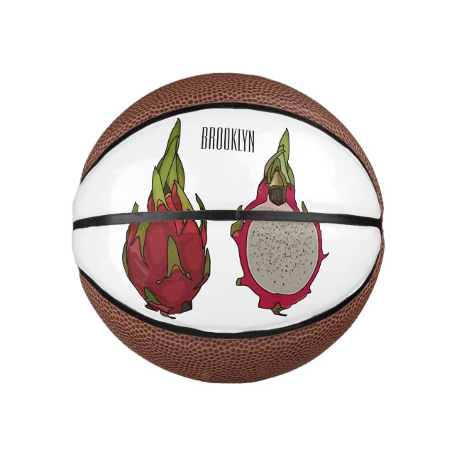 Mini Ballon De Basket Illustration de dragon fruit (Devant)