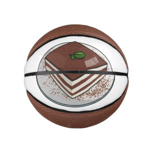 Mini Ballon De Basket Illustration de gâteau de Tiramisu