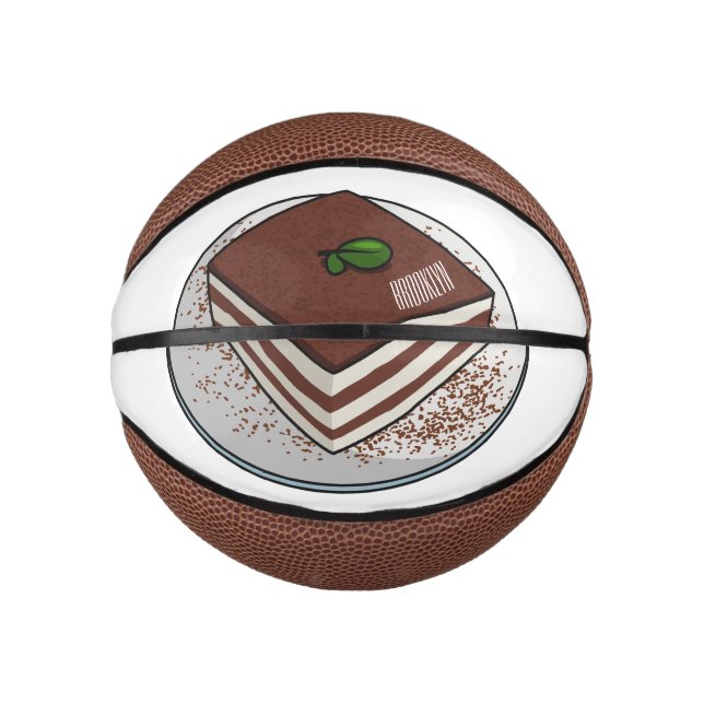 Mini Ballon De Basket Illustration de gâteau de Tiramisu (Devant)