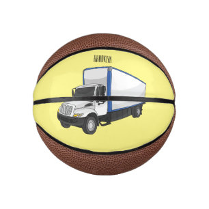 Mini Ballon De Basket Illustration de la caricature du camion-boîte