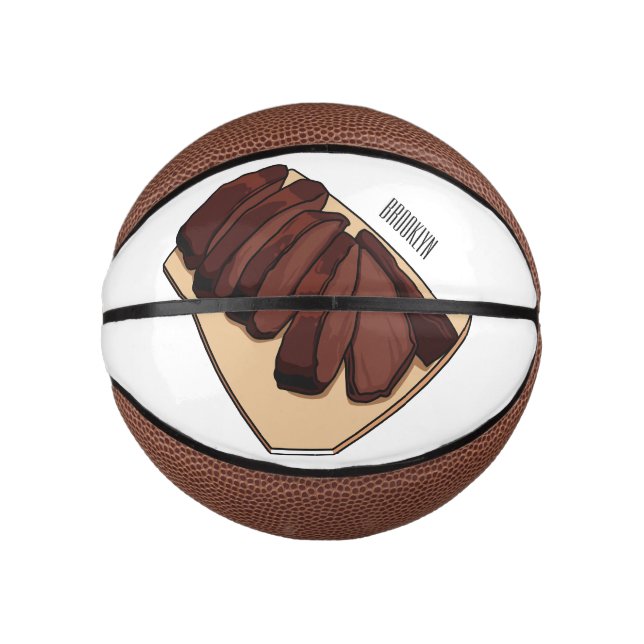 Mini Ballon De Basket Illustration de la poitrine de boeuf (Devant)