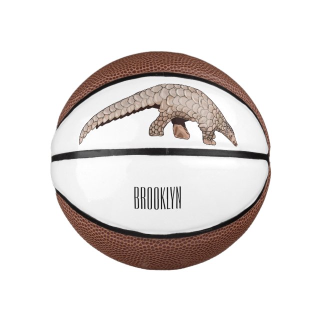 Mini Ballon De Basket Illustration de Pangolin (Devant)