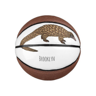 Mini Ballon De Basket Illustration de pangolin à queue longue