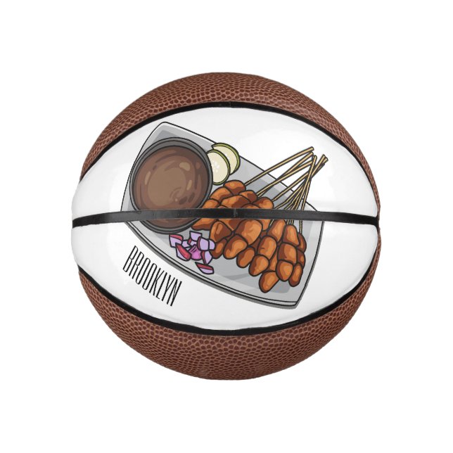 Mini Ballon De Basket Illustration de Satay (Devant)