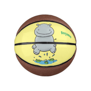 Mini Ballon De Basket Illustration de saut en hippo mignon