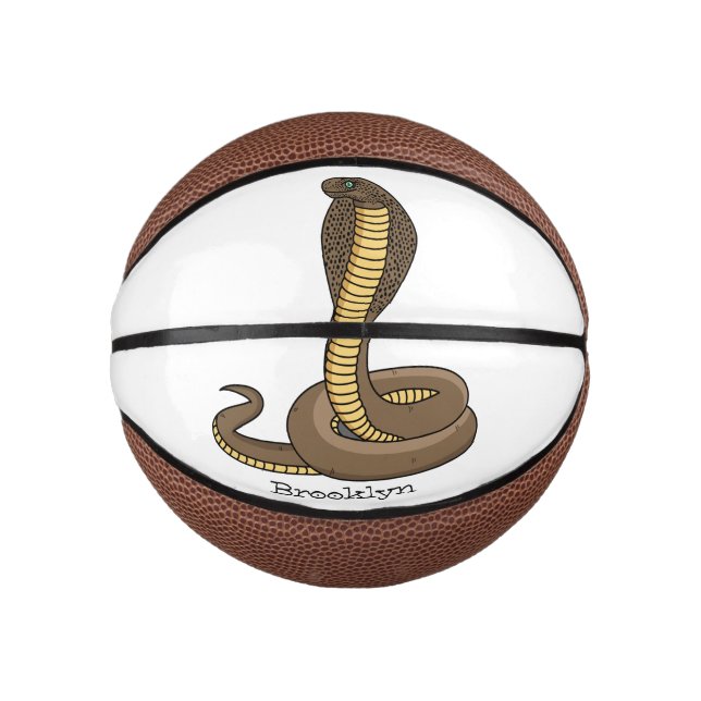 Mini Ballon De Basket Illustration de serpent à cobra Brown (Devant)