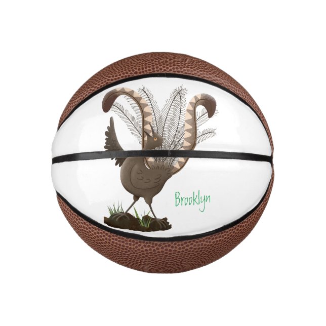 Mini Ballon De Basket Illustration de superbe et superbe lyrebird (Devant)