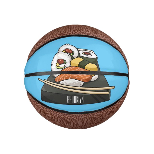 Mini Ballon De Basket Illustration de sushi (Devant)