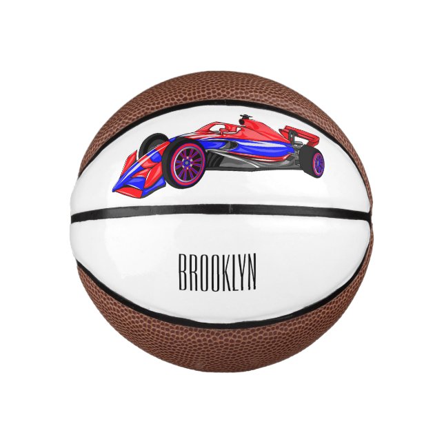 Mini Ballon De Basket Illustration de voiture de course professionnelle (Devant)