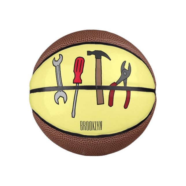 Mini Ballon De Basket Illustration des outils de menuiserie (Devant)