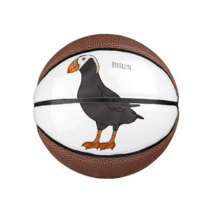 Mini Ballon De Basket Illustration d'oiseau bouffon touffu