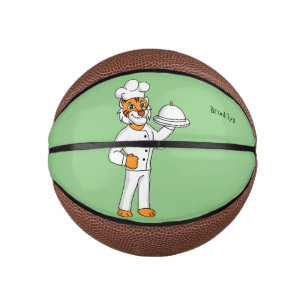Mini Ballon De Basket Illustration d'un chef tigre drôle et mignon