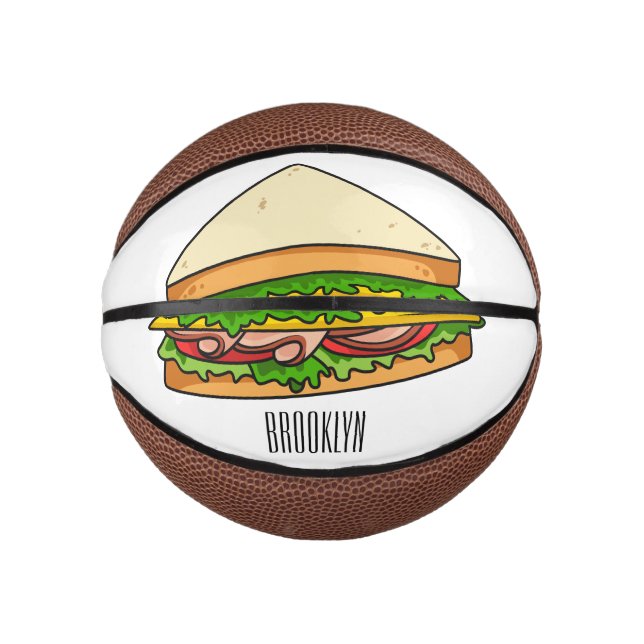 Mini Ballon De Basket Illustration Sandwich (Devant)