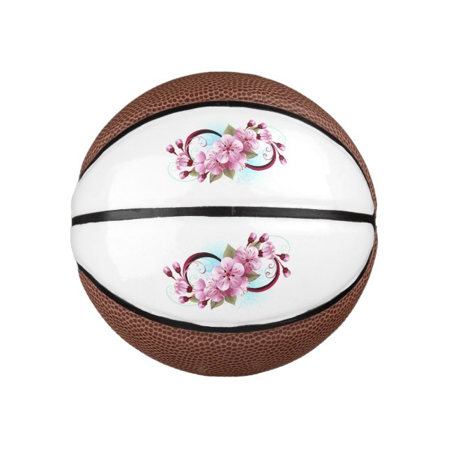 Mini Ballon De Basket Infinité avec les fleurs Sakura (Devant)