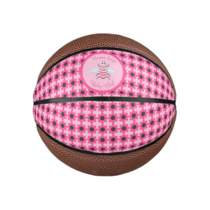 Mini Ballon De Basket Jolie fille rose bébé Bee personnalisée