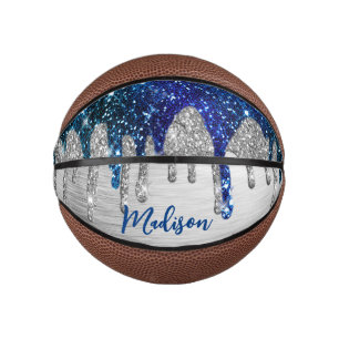 Mini Ballon De Basket Jolie Parties scintillant bleue moderne Drivers mo