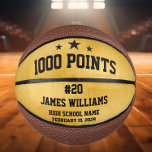 Mini Ballon De Basket Joueurs customisés 1000 Points<br><div class="desc">Le Basket-ball personnalisé 1000 Points est un cadeau unique et spécial pour tous les amateurs de basket-ball. Avec l'option de customiser la balle avec le nom du destinataire, les initiales ou le numéro de maillot, il fait un cadeau attentionné et personnalisé. Le logo "1000 points" sur le ballon est un...</div>