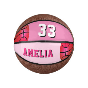 Mini Ballon De Basket Joueuse de Basket-Ball Fille Nom de l'équipe Numér