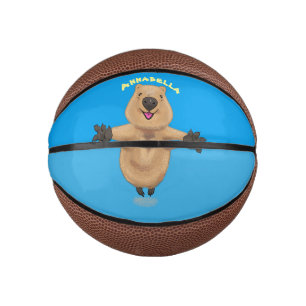 Mini Ballon De Basket Joyeux sauter quokka dessin animé