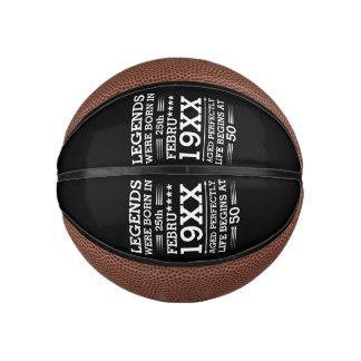 Mini Ballon De Basket Les légendes personnalisées sont nées à la date Mo