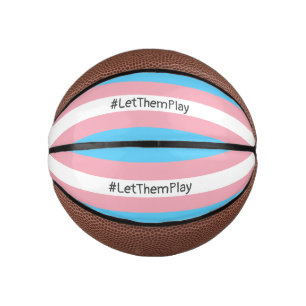 Mini Ballon De Basket #Let'ThemPlay Drapeau Transgenre Athlètes