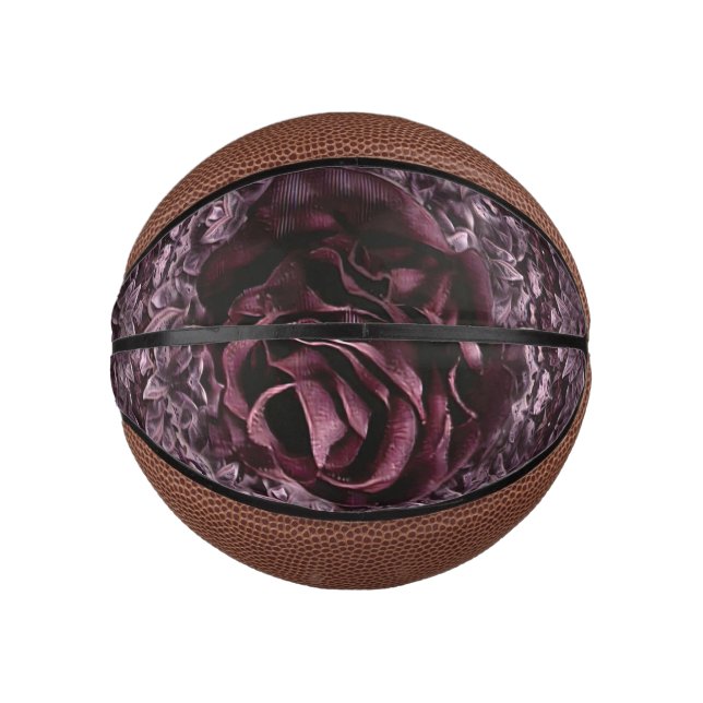 Mini Ballon De Basket Mandala de rose  (Devant)