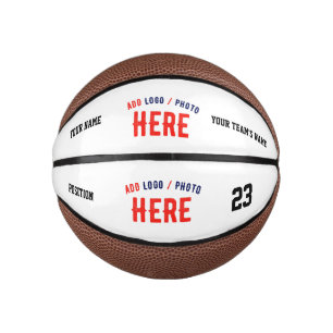 MINI BALLON DE BASKET MARQUE BLANCHE MODERNE ET PERSONNALISABLE VÉRIFIÉE