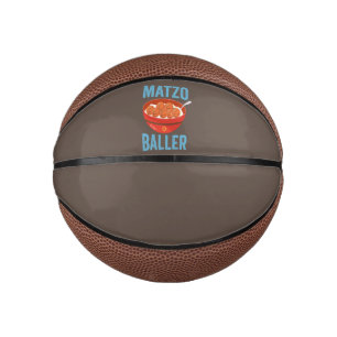 Mini Ballon De Basket Matzo Baller Funny Basketball Hanoukka Cadeau