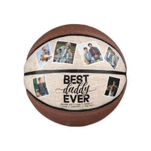 Mini Ballon De Basket Meilleur papa jamais Fête des pères rustique Colla