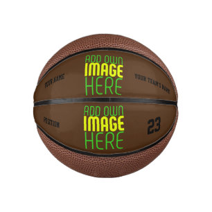MINI BALLON DE BASKET MODÈLE DE TEXTE D'IMAGE BROWN SIMPLE MODERNE