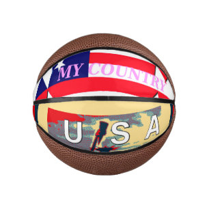 Mini Ballon De Basket Mon pays USA Basketball jeu de champions
