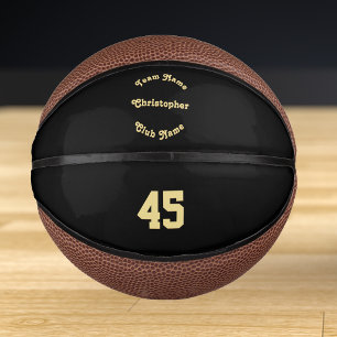 Mini Ballon De Basket Monogramme personnalisé Équipe Club Nom Numéro Jou