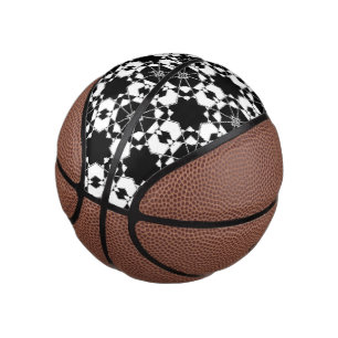 Mini Ballon De Basket Motif à carreaux rétro minimaliste – Conception mo