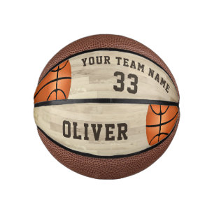 Mini Ballon De Basket Nom personnalisé du joueur Numéro d'équipe Planche