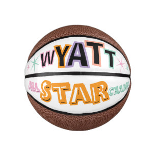 Mini Ballon De Basket Nom personnalisé et texte personnalisé