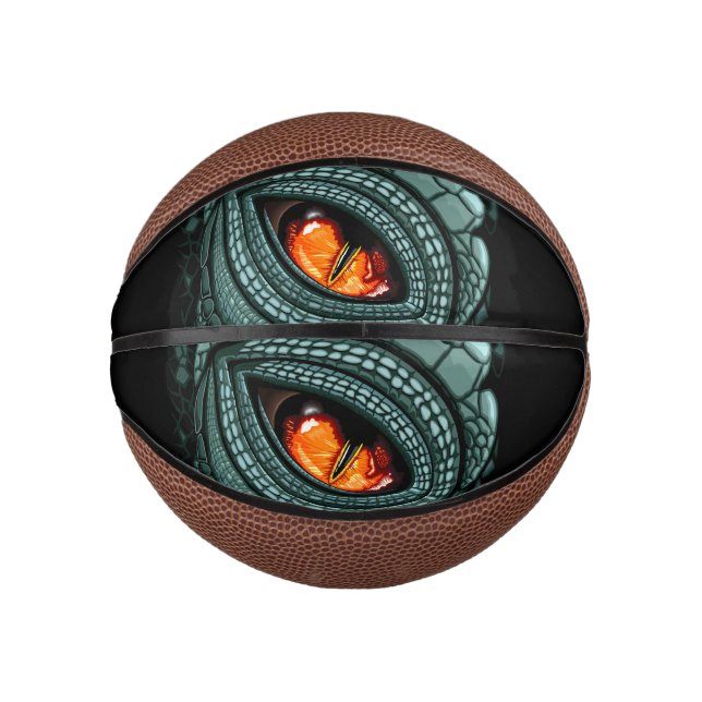 Mini Ballon De Basket Œil de prédateur reptile primitif (Devant)