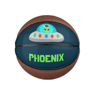 Mini Ballon De Basket OVNI de Noël Ho Ho Alien soucoupe volante Personna