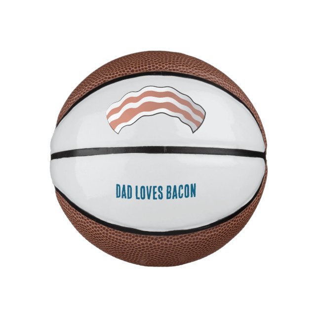 MINI BALLON DE BASKET PAPA AIME LE BACON (Devant)