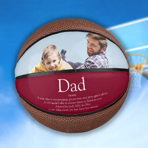 Mini Ballon De Basket Papa Papa Papa Papa Père Définition Fun Burgundy