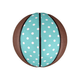 Mini Ballon De Basket Point Polka Sky turquoise