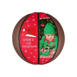 Mini Ballon De Basket Première photo de Noël du Père Noël