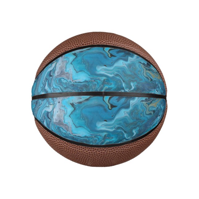 Mini Ballon De Basket Rhapsody en Turquoise (Devant)