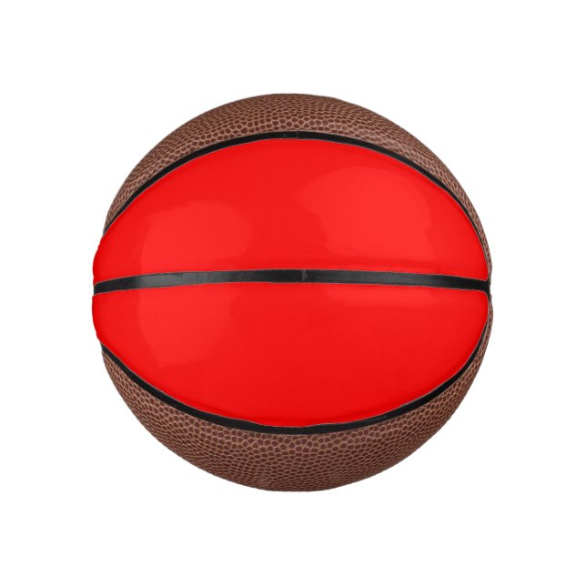Mini Ballon De Basket Rouge Uni | Classique | Élégant | Tendance  (Devant)
